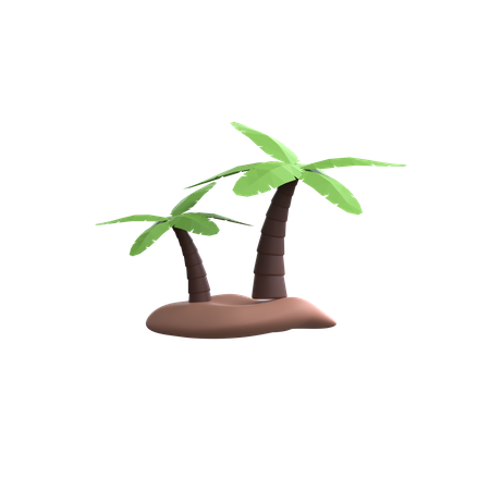 Desierto de palmeras datileras  3D Icon