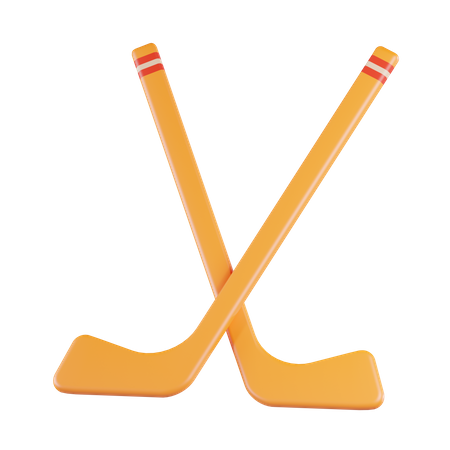 Palo de hockey sobre hielo  3D Icon