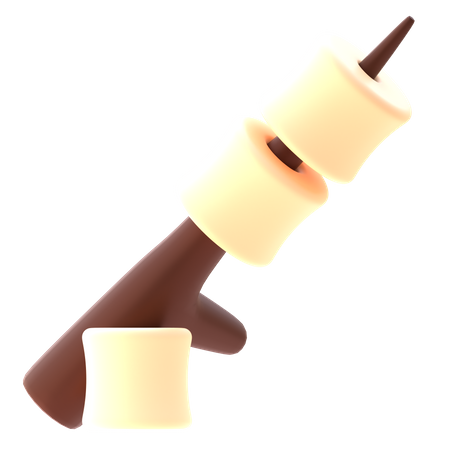 Palito de malvavisco  3D Icon