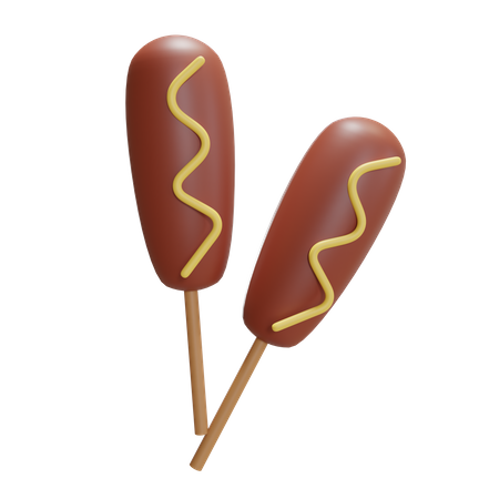 Palito de salchicha  3D Illustration