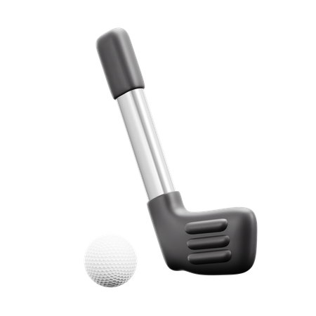 Palo y pelota de golf  3D Icon