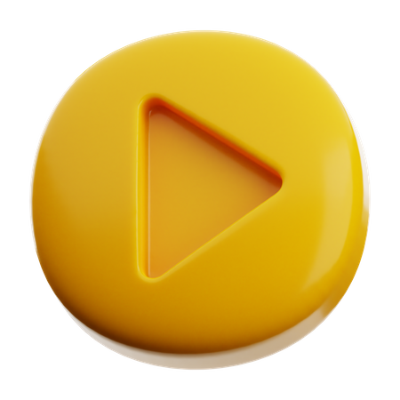 Paly Button  3D Icon