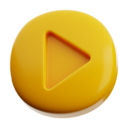 Paly Button 3D Icon