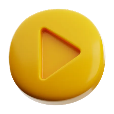 Paly Button 3D Icon