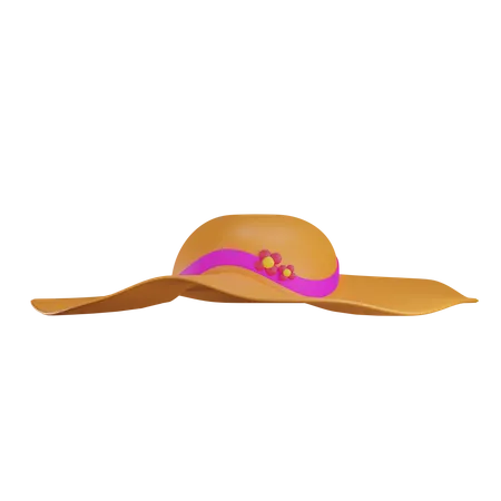 3 D Beach Hat Object With Transparent Background 3D Illustration