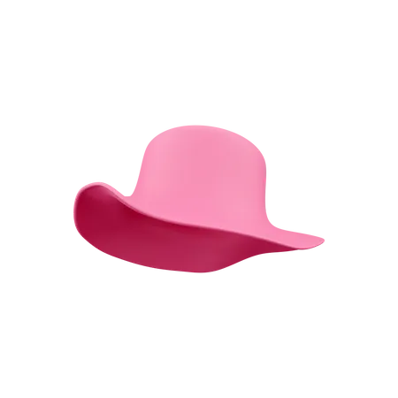 3 D Render Woman Hat 3 D Rendering Beach Hat 3 D Render Pink Beach Hat Illustration 3D Icon
