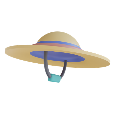 Sombrero pamela  3D Illustration