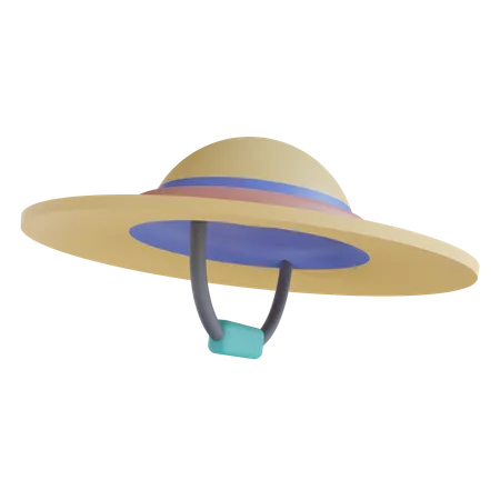 Sombrero pamela  3D Illustration