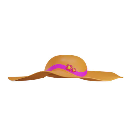 Sombrero pamela  3D Illustration