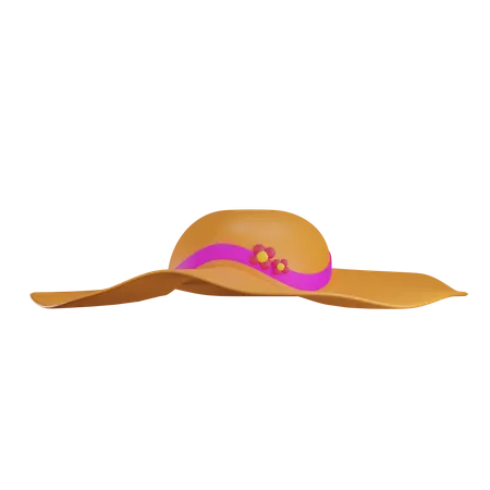 Sombrero pamela  3D Illustration