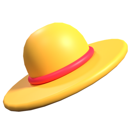 Sombrero pamela  3D Illustration