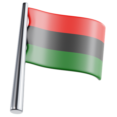 Pan-African Flag  3D Icon