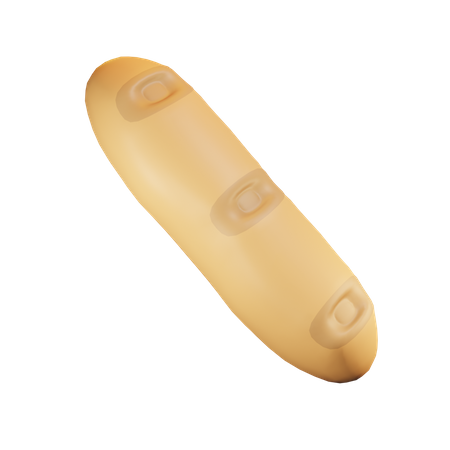 Pan baguette  3D Illustration