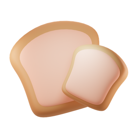 Pan blanco  3D Icon