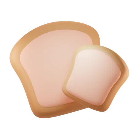 Pan blanco  3D Icon