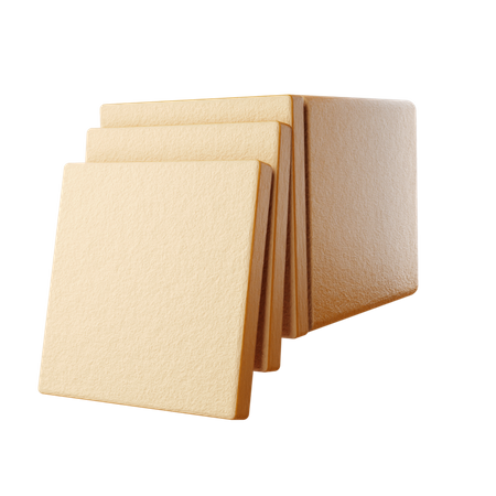 Pan blanco  3D Icon