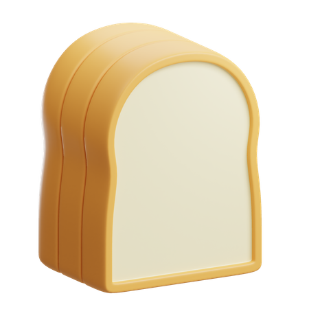 Pan blanco  3D Icon