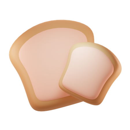 Pan blanco  3D Icon