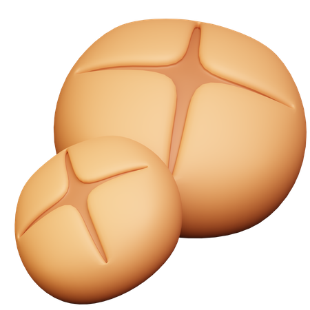 Pan de champiñones  3D Icon