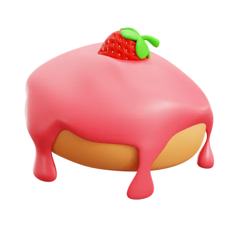 Pan de fresa  3D Icon