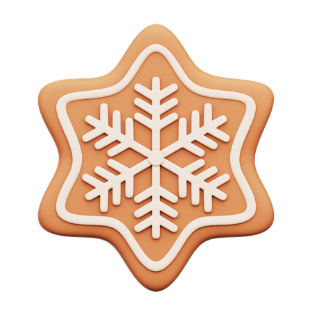 Pan de jengibre de nieve  3D Icon