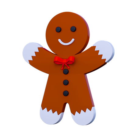 Pan de jengibre navideño  3D Icon