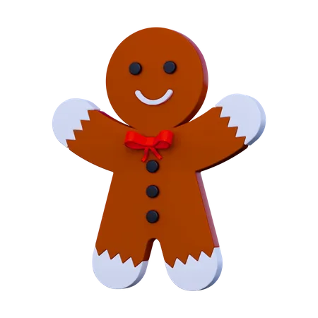 Pan de jengibre navideño  3D Icon