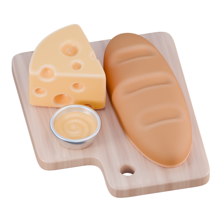 Pan de queso  3D Icon