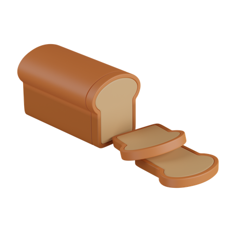 Pan rebanado  3D Icon