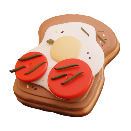 Pan tostado  3D Icon