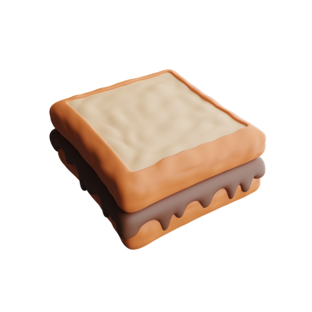 Pan y chocolate  3D Icon