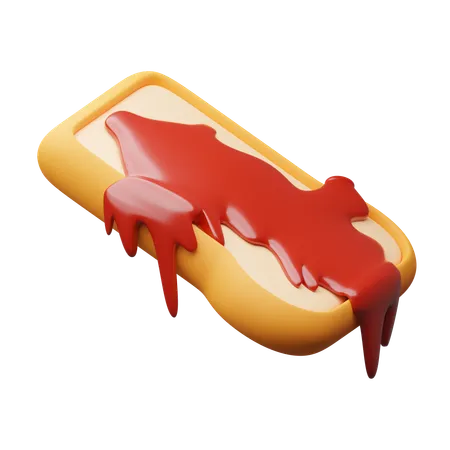 Pan y jamon  3D Icon