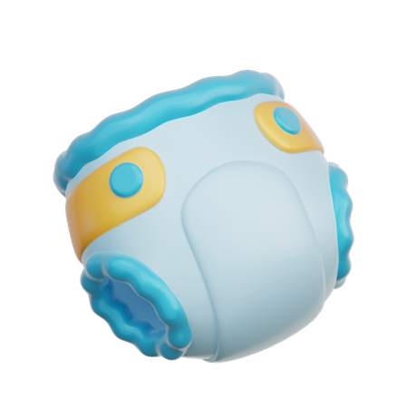 Pañal de bebé azul  3D Icon