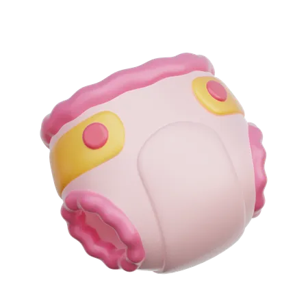 Pañal de bebé rosa  3D Icon