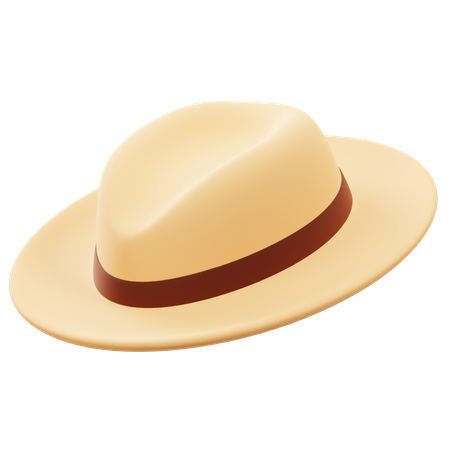 Panama Hat 3D Icon