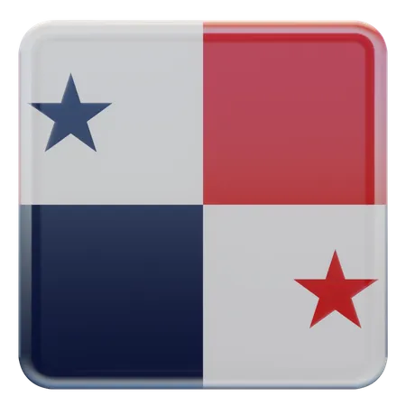 Panama Square Flag 3D Icon