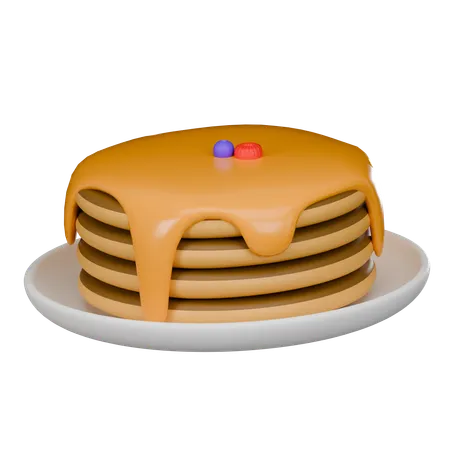 Pancake 3 D Icon 3D Icon