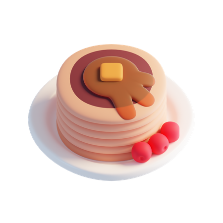 팬케이크  3D Icon