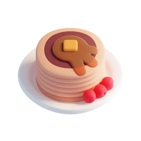 팬케이크  3D Icon