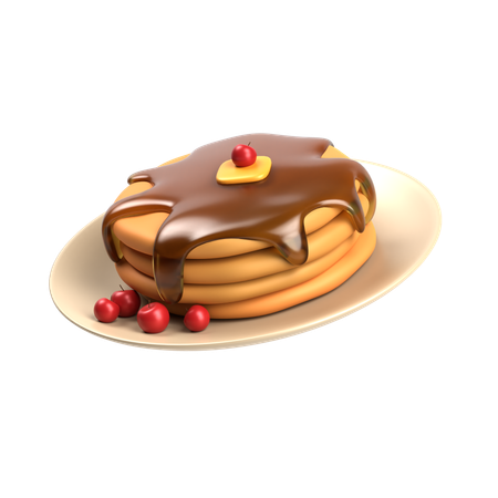 팬케이크  3D Icon