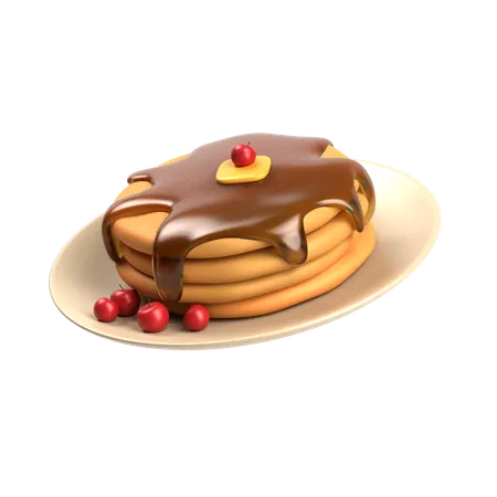 팬케이크  3D Icon