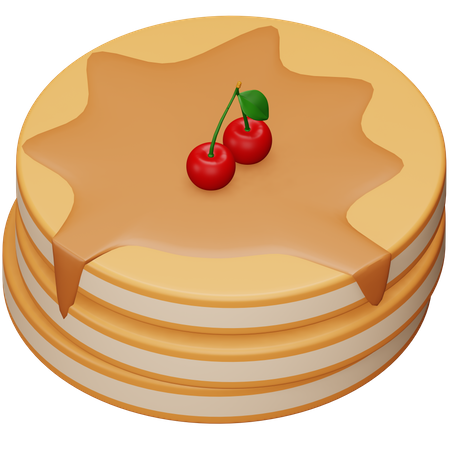 Pancake  3D Icon