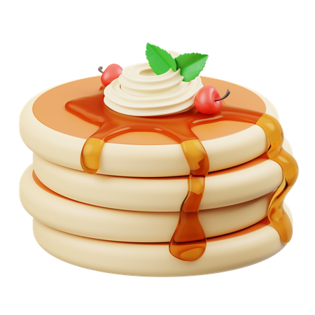 Pancake  3D Icon