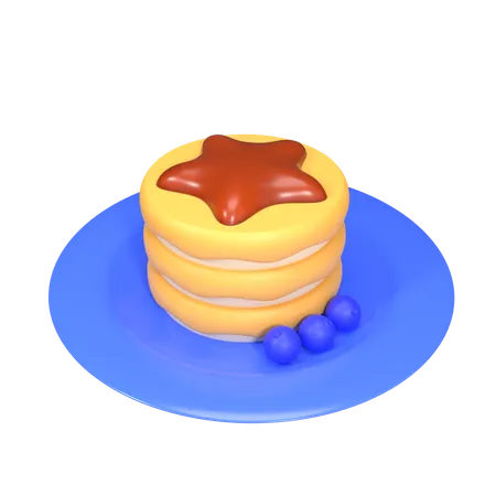 Pancake  3D Icon