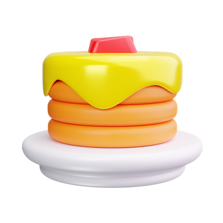 Pancake  3D Icon