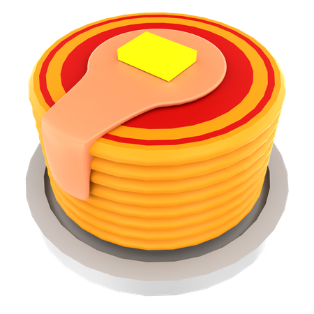 Pancake  3D Icon