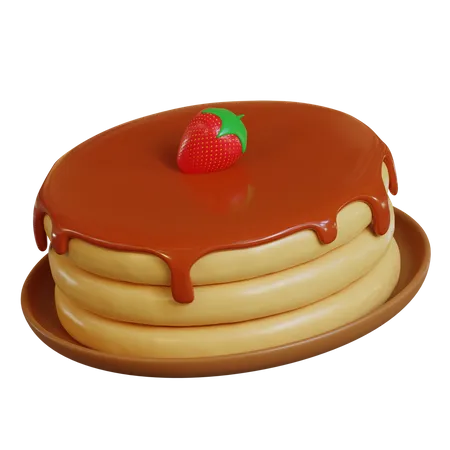 Pancake 3 D Illustration 3D Icon