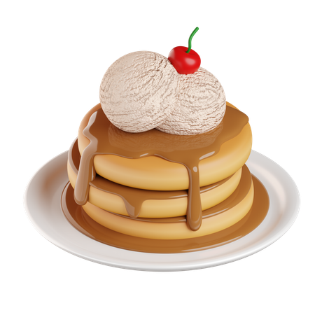 Pancake Ice Cream  3D Icon