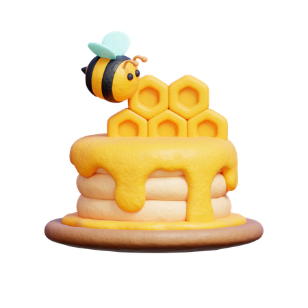 Pancake With Honey  3D Icon