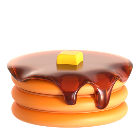 シロップ入りパンケーキ  3D Icon